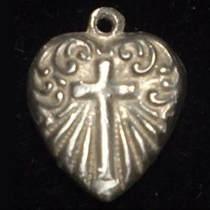 PUFFY HEART STERLING 925 CHARM SOLID SILVER